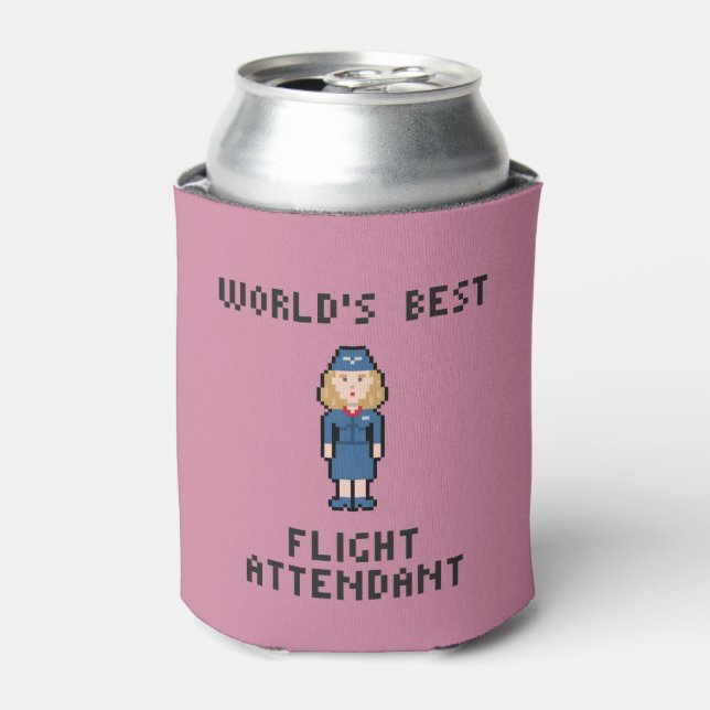 World's Best Flight Attendant Can Cooler (Can Front)