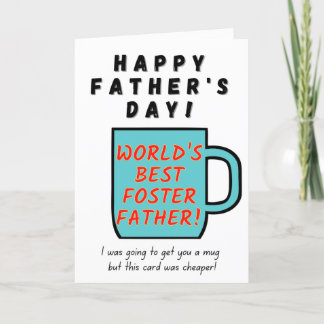 World's Best Foster Father - Father's Day Card
