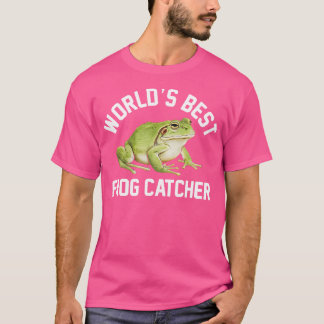 Worlds Best Frog Catcher Boys Girls Funny Frog T-Shirt
