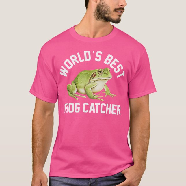 Worlds Best Frog Catcher Boys Girls Funny Frog T-Shirt (Front)