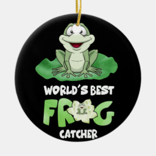 World's Best Frog Catcher Frog Hunter Ceramic Tree Decoration
