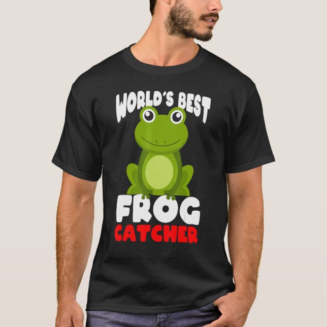 Worlds best frog catcher kids boy and girls T-Shirt (Front)
