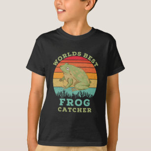 Worlds Best Frog Catcher, Retro Vintage Frog Lover T-Shirt