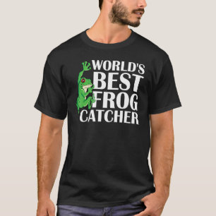 World's Best Frog Catcher with Green Grog Showing T-Shirt