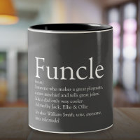 World's Best Funcle Uncle Modern Definition Grey