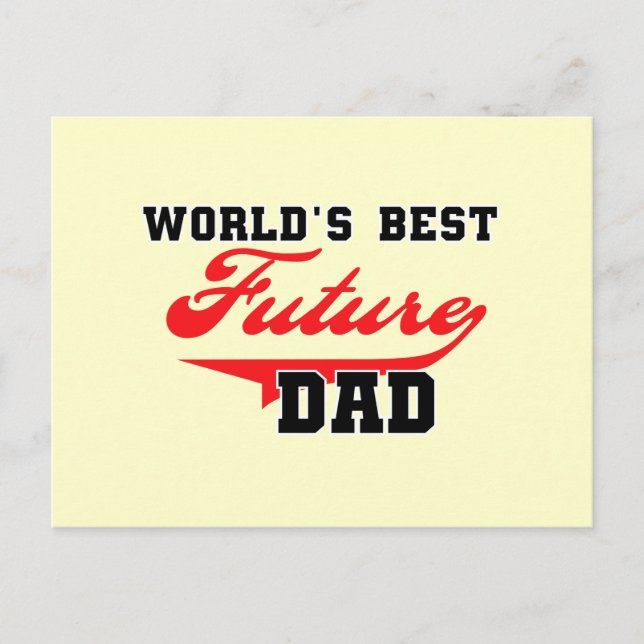 World's Best Future Dad T shirts and Gifts Postcard (Front)