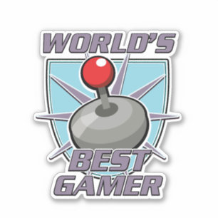 World's best gamer retro logo