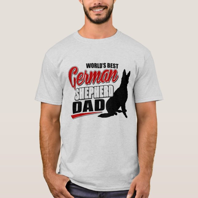 World's Best German Shepherd Dad T-Shirt (Front)
