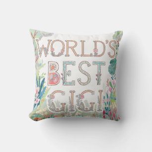 World's BEST GIGI Grandma Gift Birthday Christmas Cushion