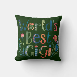 World's BEST GIGI Grandma Gift Birthday Christmas  Cushion