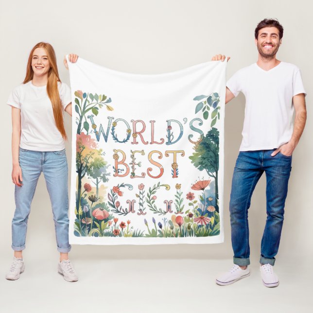 World's BEST GIGI Grandma Gift Birthday Christmas  Fleece Blanket (In Situ)