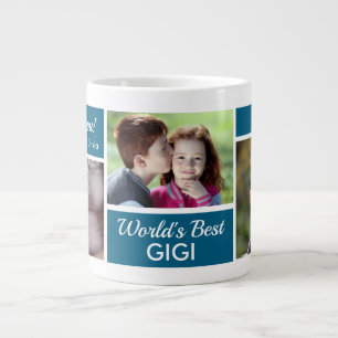 World's Best GIGI Photo Collage Giant Coffee Mug
