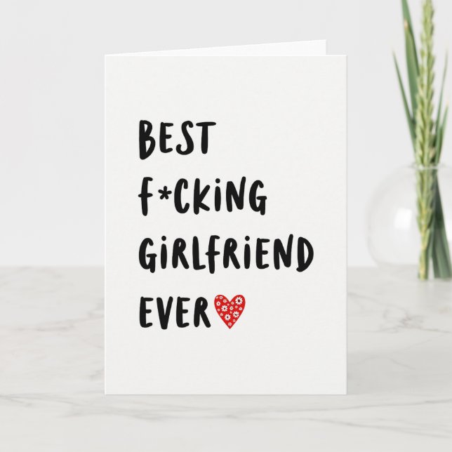 Worlds Best Girlfriend Ever Card (Front)