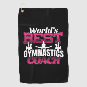 World's Best Girls Gymnastics Coach Golf Towel