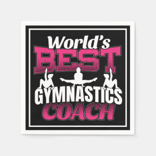 World's Best Girls Gymnastics Coach Napkin