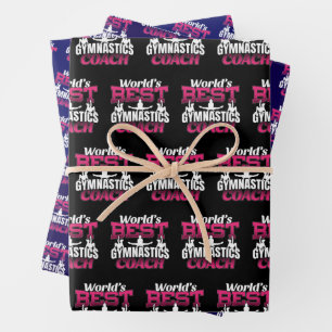 World's Best Girls Gymnastics Coach Wrapping Paper Sheet