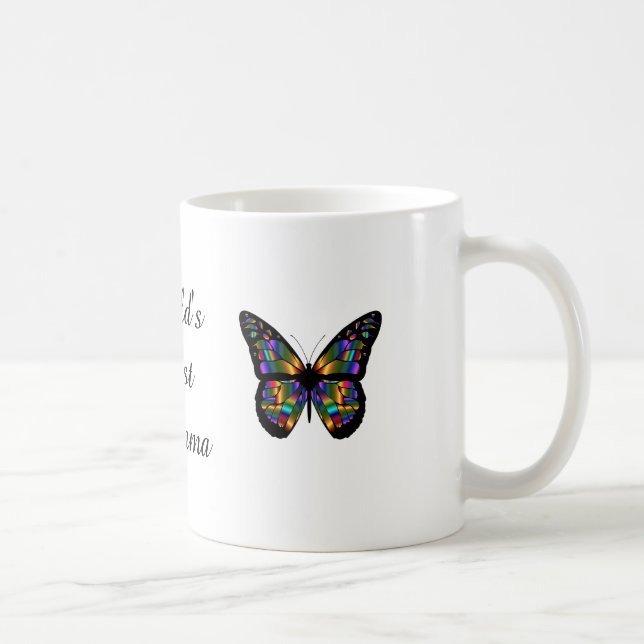 'World's Best Glamma' Butterflies Coffee Mug (Right)