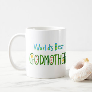 World's Best Godmother Cute Fairytale style Gift  Coffee Mug