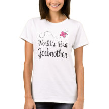 Worlds Best Godmother Ladies T-shirt