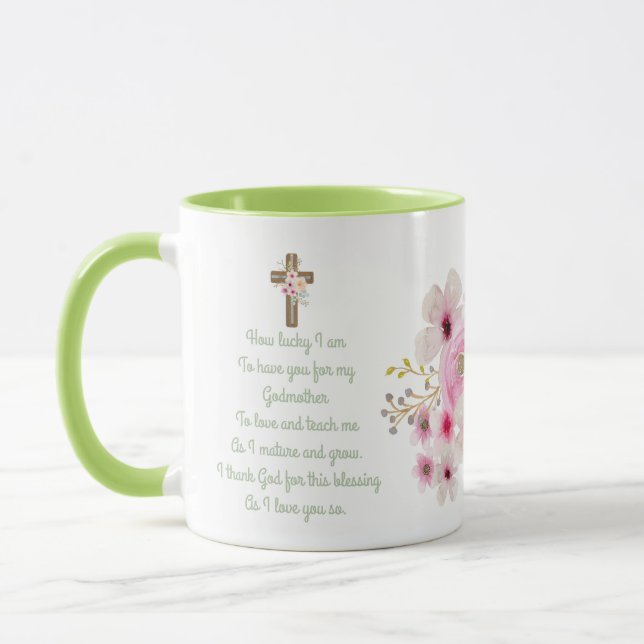 World's Best GODMOTHER MUG POEM, Personalised (Left)