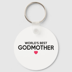 World's Best Godmother - Newborn Baby Christening Key Ring