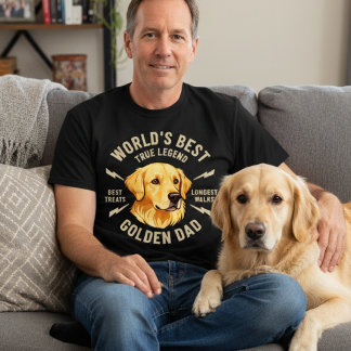 World's Best Golden Retriever Dad T-Shirt