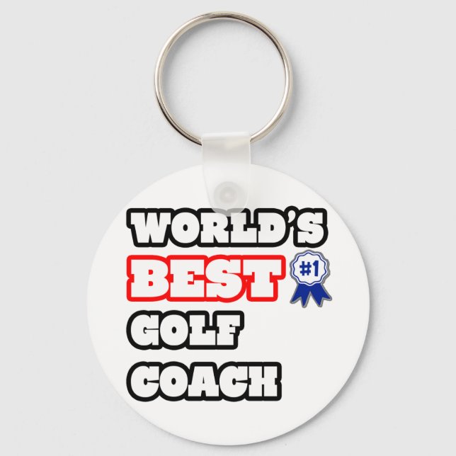 World's Best Golf Coach Key Ring (Front)