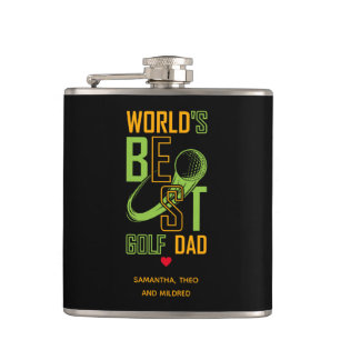World's Best Golf Dad Dad Gifts Hip Flask