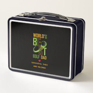 World's Best Golf Dad Dad Gifts Metal Lunch Box