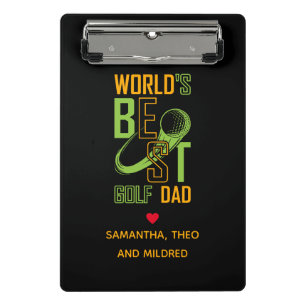 World's Best Golf Dad Dad Gifts Mini Clipboard