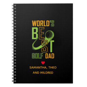 World's Best Golf  Dad   Dad Gifts Notebook