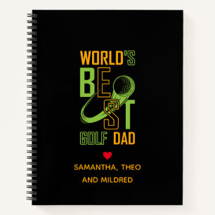 World's Best Golf  Dad   Dad Gifts Notebook
