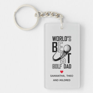 World's Best Golf Dad – Funny & Thoughtful Gift Key Ring