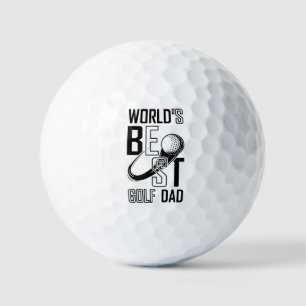 World's Best Golf  Dad   White Dad Gifts Golf Balls