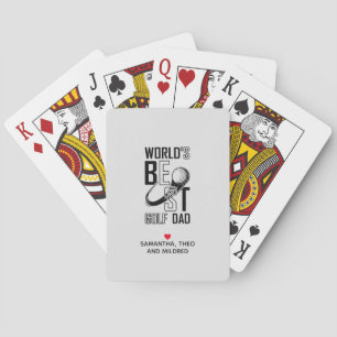 World's Best Golf  Dad   White Dad Gifts Playing Cards