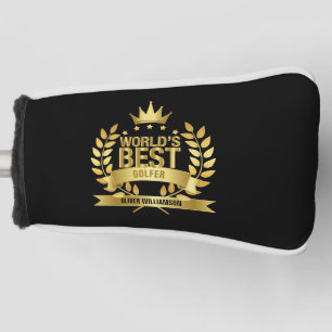 World's Best Golfer Black And Gold 5 Star Golf Head Cover