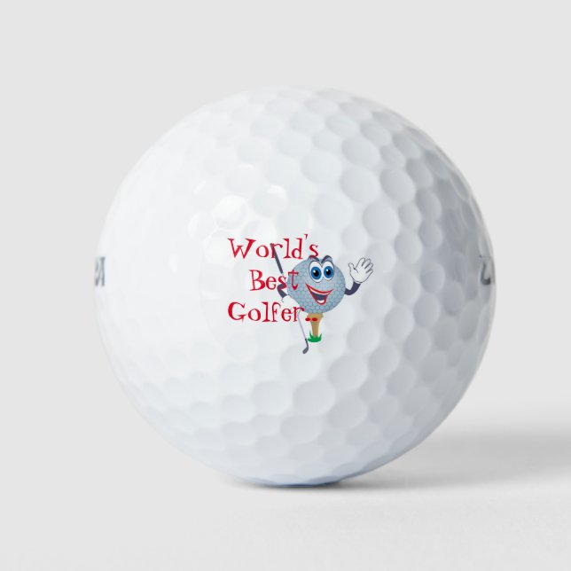 World's Best Golfer Golf Balls (Front)