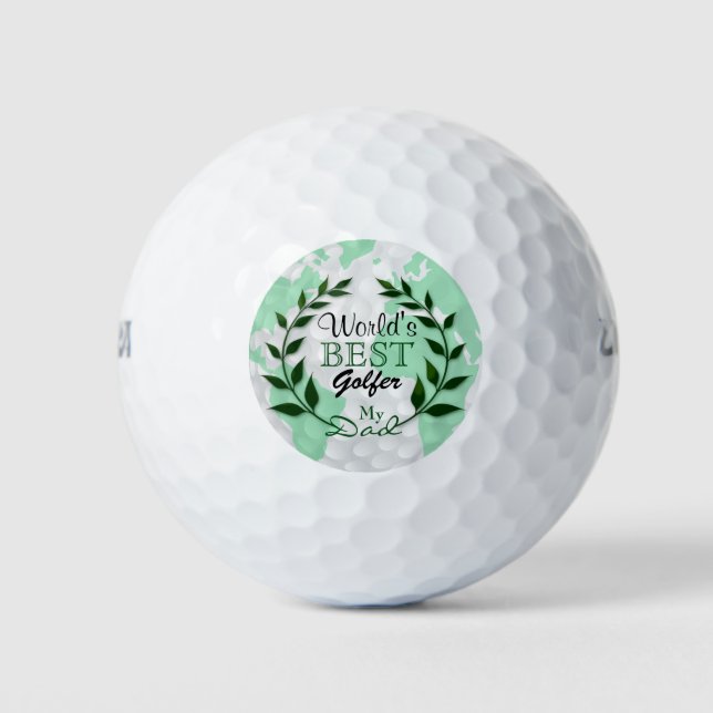 World's Best Golfer - My Dad Golf Balls (Front)