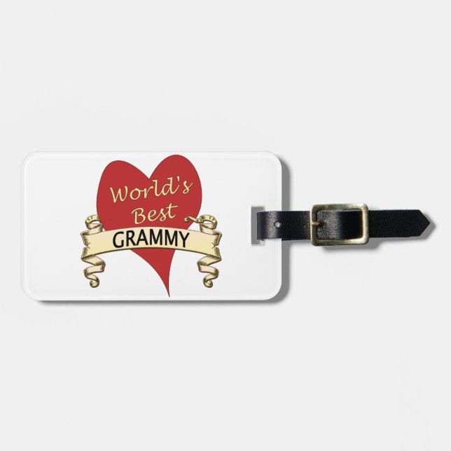 World's Best Grammy Luggage Tag (Front Horizontal)