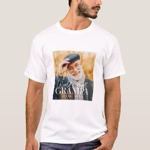 World's Best Grampa Since 20XX Modern Chic Photo T-Shirt