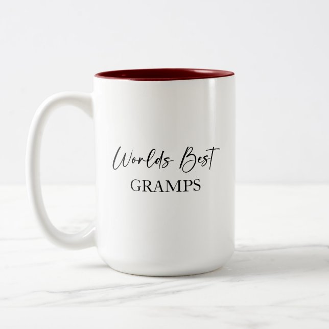 World's Best Gramps & Most Loved Personalised Mug (Left)