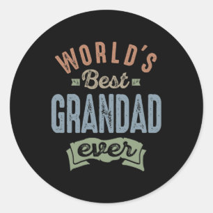 Worlds Best Grandad Classic Round Sticker