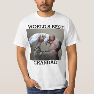 WORLD'S BEST GRANDAD Custom Photo Create Your Own T-Shirt