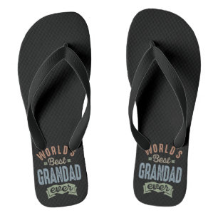 Worlds Best Grandad Flip Flops