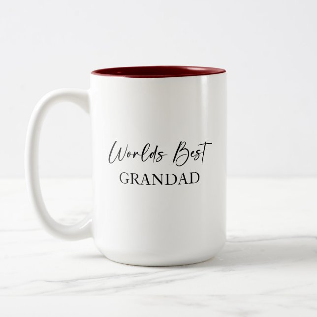 World's Best Grandad & Most Loved Personalised Mug (Left)
