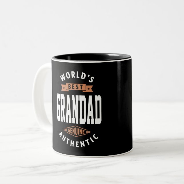 World's Best Grandad Two-Tone Coffee Mug (Front Left)