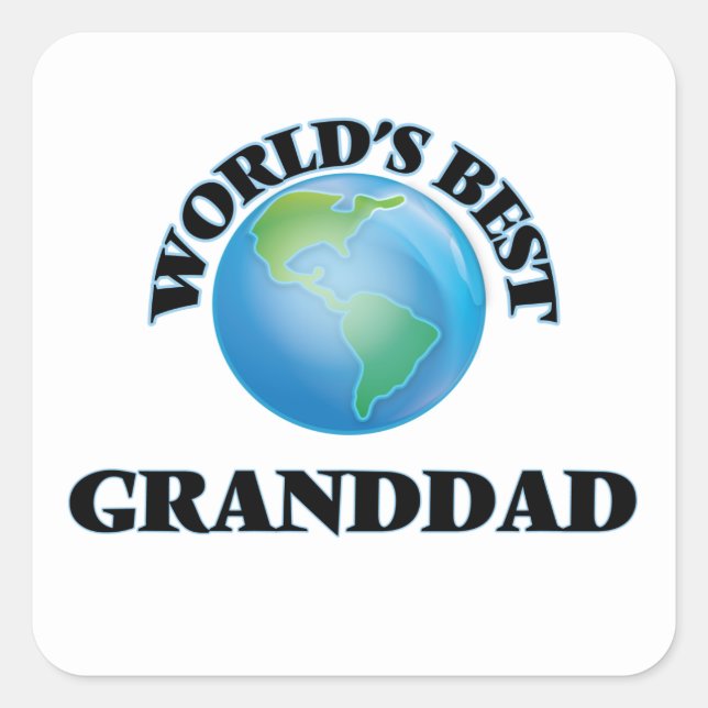 World's Best Granddad Square Sticker (Front)