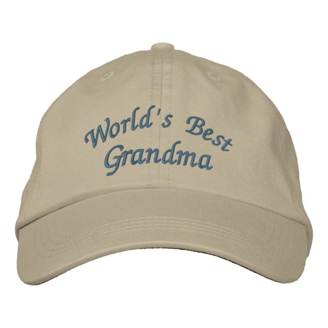 World's Best Grandma Cute Embroidered Hat (Front)