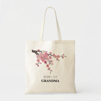 World's Best Grandma Floral watercolor  Tote Bag