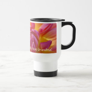 WORLD'S BEST GRANDMA! Gift Mug Dahlia Flowers